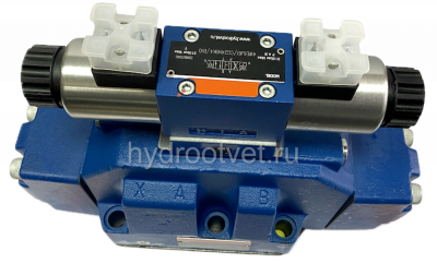 H-4WEH25L6X/6EG24N9K4 - Гидрораспределитель с электроуправлением Ду25 схема L (74), напряжение G24, каналы управления X и Y - внешние