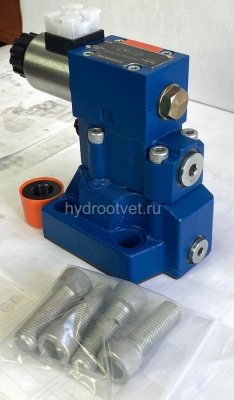 DBW20B2-5X/200CW110-50N9K4 - Предохранительный клапан Ду25 с давлением настройки до 200 бар, управление - X и Y - внутренние с разгрузкой B = открыт с электроуправлением W110